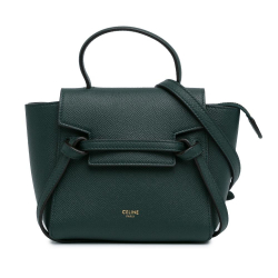 Celine B Celine Green Dark Green Calf Leather Pico Belt Bag Italy