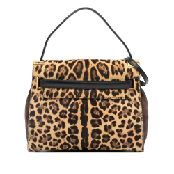 Valentino B Valentino Brown Pony Hair Natural Material Medium Ponyhair My Rockstud Satchel Italy