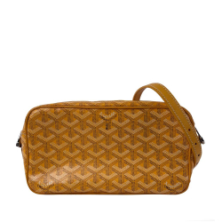 Goyard AB Goyard Yellow Coated Canvas Fabric Goyardine Sac Cap Vert France