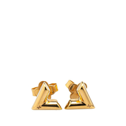 Louis Vuitton B Louis Vuitton Gold Gold Plated Metal Essential V Stud Earrings Italy