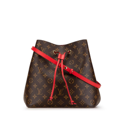 Louis Vuitton AB Louis Vuitton Brown with Red Monogram Canvas Canvas Monogram Neonoe MM Italy