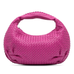 Bottega Veneta B Bottega Veneta Pink Hot Pink Nappa Leather Leather Medium Nappa Intrecciato Belly Hobo Italy