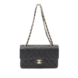 Chanel AB Chanel Black Caviar Leather Leather Small Classic Caviar Double Flap France