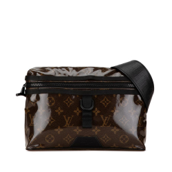 Louis Vuitton AB Louis Vuitton Brown PVC Plastic Monogram Glaze Messenger PM Italy