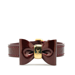 Louis Vuitton AB Louis Vuitton Purple Vernis Leather Leather Monogram Vernis Bow Bracelet Spain