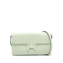 Hermès AB Hermès Green Light Green Calf Leather Epsom Constance Long To Go Wallet France