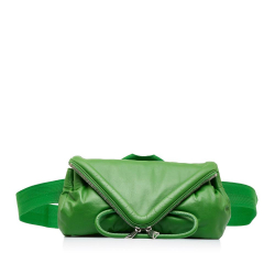 Bottega Veneta AB Bottega Veneta Green Calf Leather Beak Belt Bag Italy