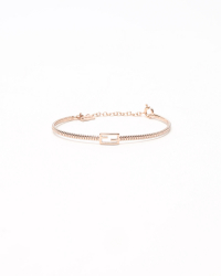 Fendi FF Logo Baguette Rose Gold Bracelet