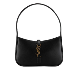 Saint Laurent B Saint Laurent Black Calf Leather Le 5 a 7 Bag Italy