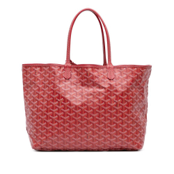 Goyard B Goyard Red Coated Canvas Fabric Goyardine Saint Louis PM France