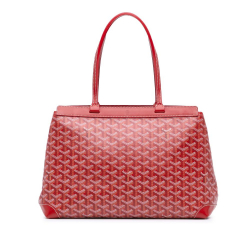 Goyard AB Goyard Red Coated Canvas Fabric Goyardine Bellechasse PM France