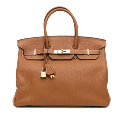 Hermès B Hermès Brown Calf Leather Togo Birkin Retourne 35 France