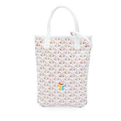 Goyard AB Goyard White Coated Canvas Fabric Goyardine Poitiers Claire Voie France