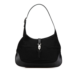 Gucci B Gucci Black Nylon Fabric Jackie Shoulder Bag Italy