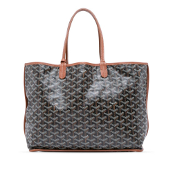 Goyard AB Goyard Black with Brown Coated Canvas Fabric Goyardine Reversible Anjou PM France