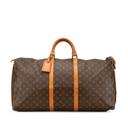 Louis Vuitton B Louis Vuitton Brown Monogram Canvas Canvas Monogram Keepall 55 France