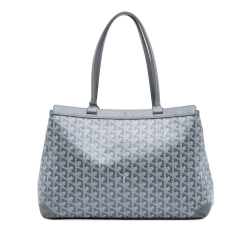 Goyard AB Goyard Gray Coated Canvas Fabric Goyardine Bellechasse PM France