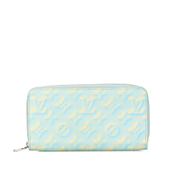 Louis Vuitton AB Louis Vuitton Blue Light Blue Monogram Empreinte Leather Summer Stardust Zippy Wallet France