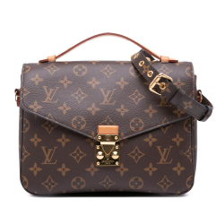 Louis Vuitton B Louis Vuitton Brown Monogram Canvas Canvas Monogram Pochette Metis Italy