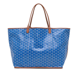 Goyard AB Goyard Blue Coated Canvas Fabric Goyardine Reversible Anjou GM France