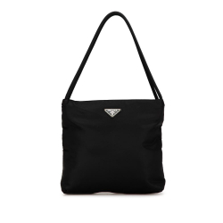 Prada B Prada Black Nylon Fabric Tessuto Tote Italy