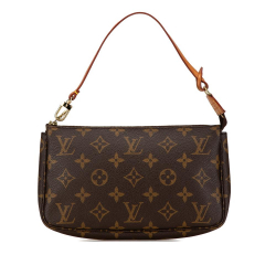 Louis Vuitton B Louis Vuitton Brown Monogram Canvas Canvas Monogram Pochette Accessoires France