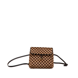 Louis Vuitton AB Louis Vuitton Brown Pony Hair Natural Material Damier Sauvage Gazelle Italy