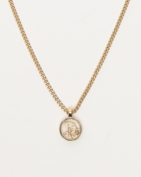 Christian Dior Logo Circle Necklace