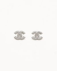 Chanel Coco Mark Rhinestone Earrings