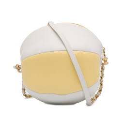 Chanel AB Chanel Yellow with White Calf Leather skin Coco Beach Ball Bag France