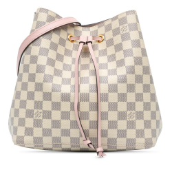 Louis Vuitton AB Louis Vuitton White Light Pink Damier Canvas Canvas Damier Azur Neonoe MM France