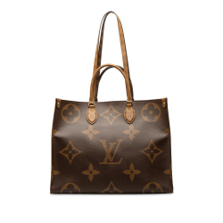 Louis Vuitton AB Louis Vuitton Brown Monogram Canvas Canvas Monogram Reverse Giant OnTheGo GM France