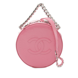 Chanel AB Chanel Pink Calf Leather Glazed skin Round As Earth Evening Bag Italy