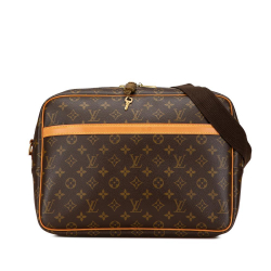 Louis Vuitton AB Louis Vuitton Brown Monogram Canvas Canvas Monogram Reporter GM France