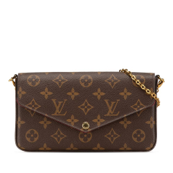 Louis Vuitton B Louis Vuitton Brown Monogram Canvas Canvas Monogram Pochette Felicie France