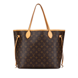 Louis Vuitton B Louis Vuitton Brown Monogram Canvas Canvas Monogram Neverfull MM France