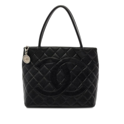 Chanel AB Chanel Black Caviar Leather Leather Caviar Medallion Tote France