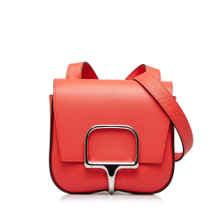 Hermès AB Hermès Red Calf Leather Mini Epsom Della Cavalleria France