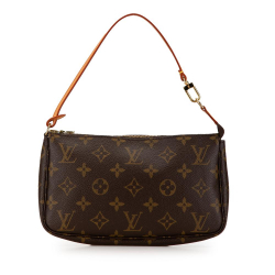 Louis Vuitton AB Louis Vuitton Brown Monogram Canvas Canvas Monogram Pochette Accessoires France