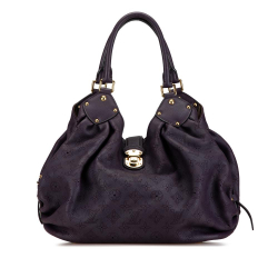 Louis Vuitton B Louis Vuitton Purple Dark Purple Calf Leather Monogram Mahina L Italy