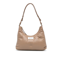 Maison Martin Margiela AB Maison Margiela Brown Nude Lambskin Leather Leather Small Lambskin Glam Slam Hobo Italy