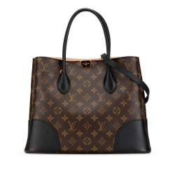 Louis Vuitton AB Louis Vuitton Brown with Black Monogram Canvas Canvas Monogram Flandrin France