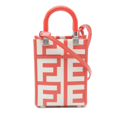 Fendi B Fendi White with Red Calf Leather Marc Jacobs Mini Sunshine Shopper Tote Italy