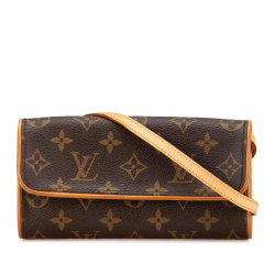 Louis Vuitton B Louis Vuitton Brown Monogram Canvas Canvas Monogram Pochette Twin PM Spain