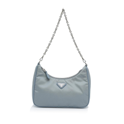 Prada B Prada Blue Light Blue Nylon Fabric Tessuto Re-Edition 2005 Italy