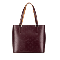 Louis Vuitton AB Louis Vuitton Red Burgundy Calf Leather Monogram Mat Stockton Spain