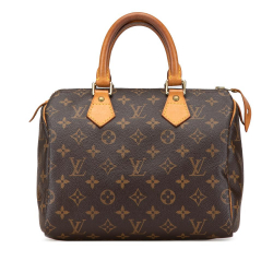 Louis Vuitton B Louis Vuitton Brown Monogram Canvas Canvas Monogram Speedy 25 France