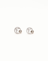 Fendi FF Rhinestone Earrings