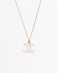 Chanel Coco mark Rhinestone Necklace