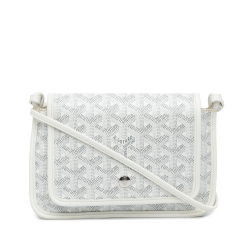 Goyard AB Goyard White Coated Canvas Fabric Goyardine Plumet Pocket Wallet France